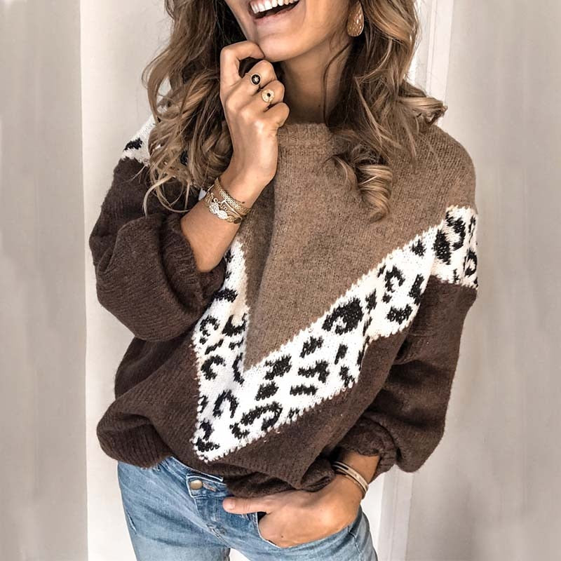 Loose Leopard Print High Quality Sweater