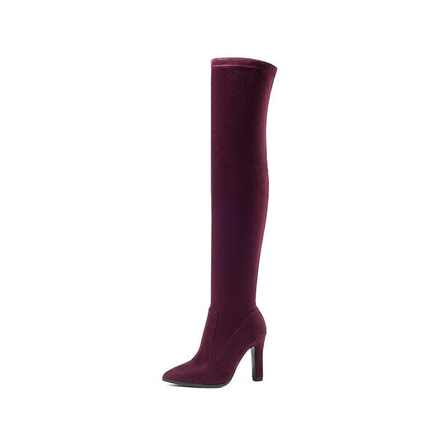 2020 Women's Knee High Fashion Boots High Heel